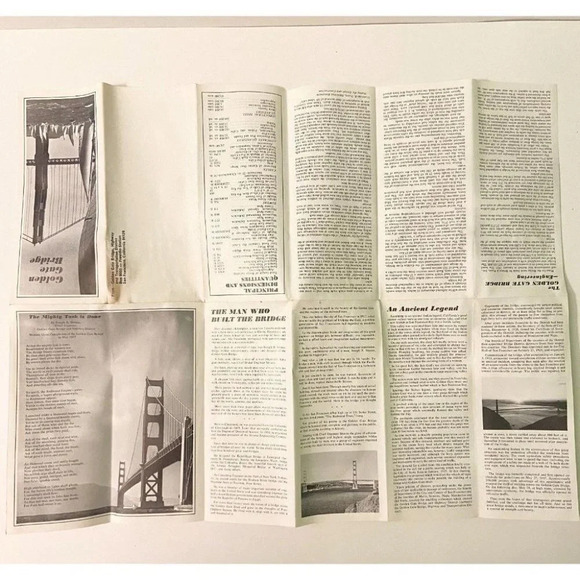 Vintage Golden Gate Bridge Brochure and Map Collectible Travel Souvenirs - Picture 2 of 12